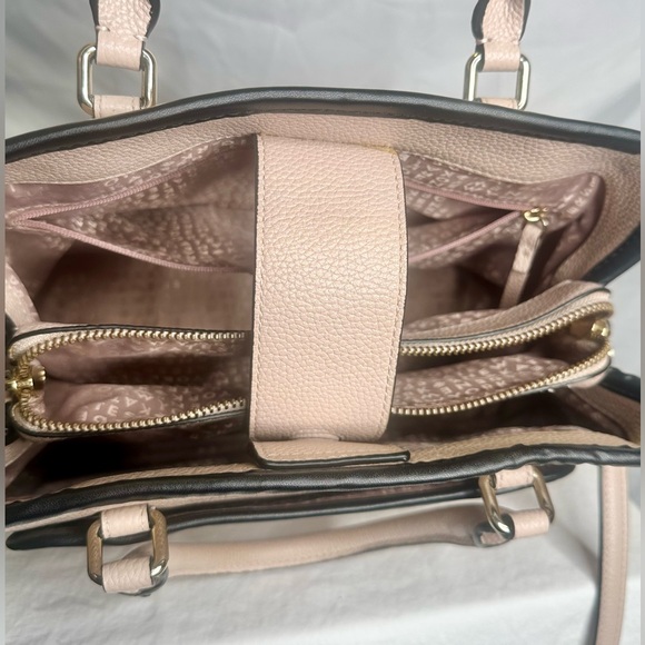 KATE SPADE Ward Place Evangelie Beige Pink Mauve Top Handle Leather Satchel Bag - Picture 8 of 15